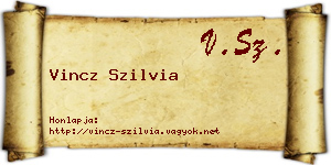 Vincz Szilvia névjegykártya